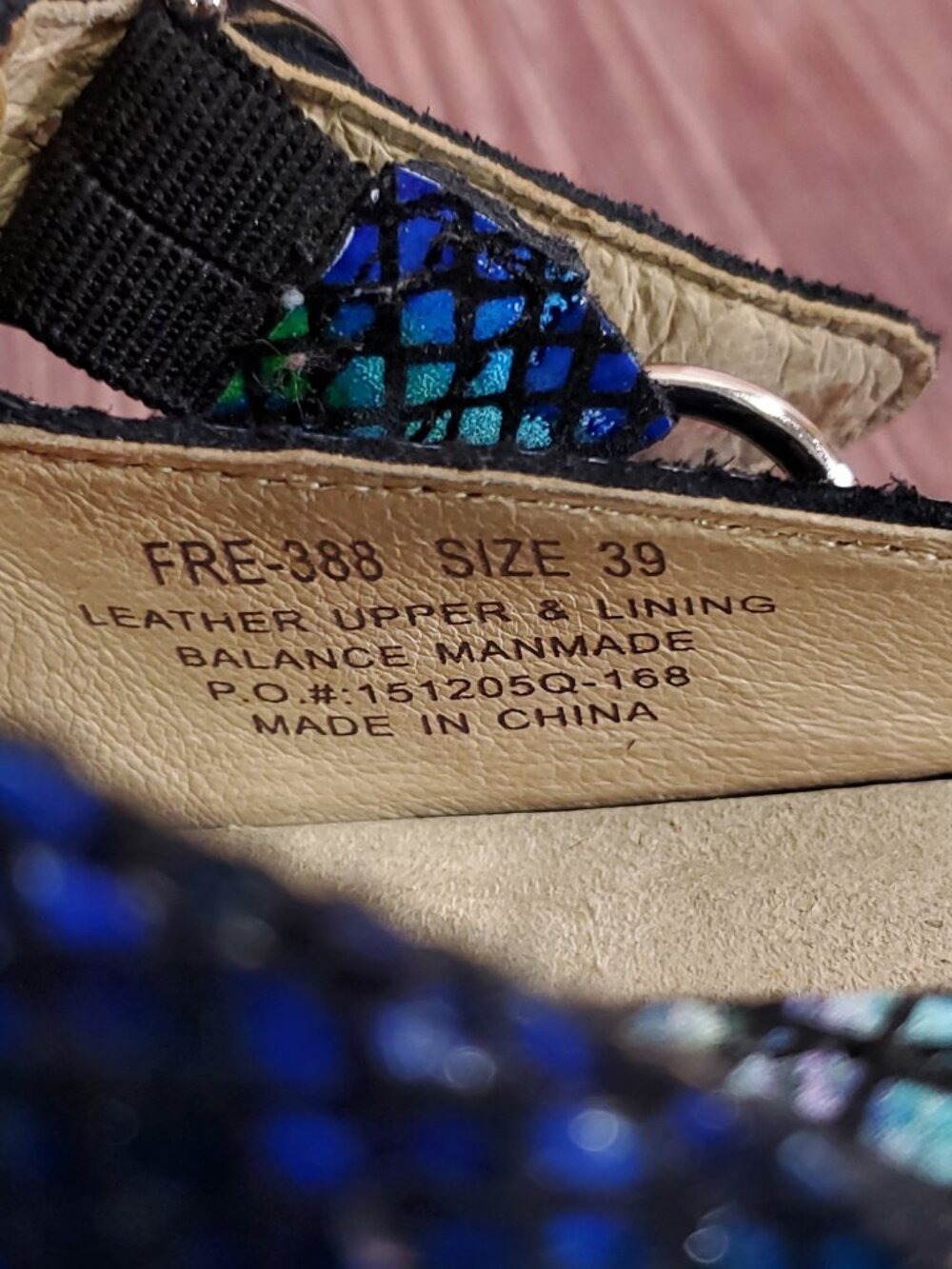 *READ* Alegria Freesia Clogs Mules Womens US 9 EU 39 Iridescent Blue FRE-388 - Picture 15 of 15